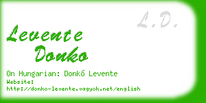 levente donko business card
